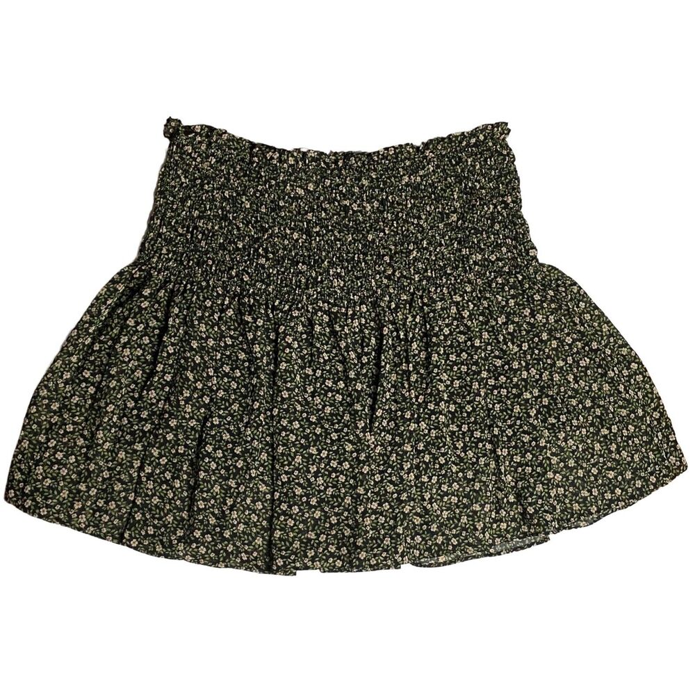Haute Fox Skort Womens 2X Floral High Rise Smocked Waist Boho Mini Skirt Shorts